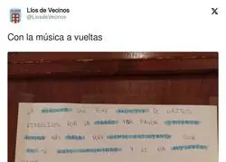 El t&iacute;pico vecino que molesta con la m&uacute;sica