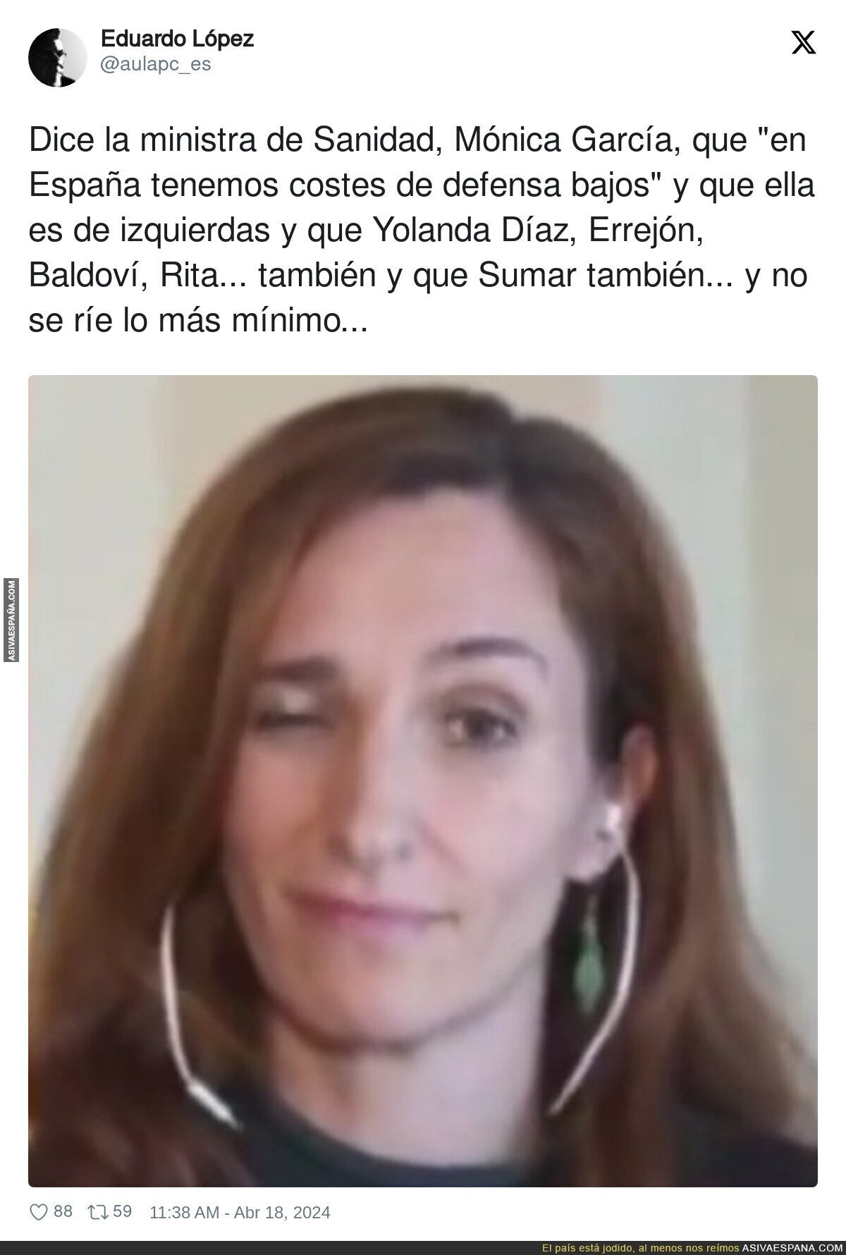 Es mejor reírse con Mónica García