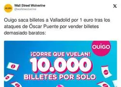 &Oacute;scar Puente le ha hecho la promoci&oacute;n perfecta a Ouigo