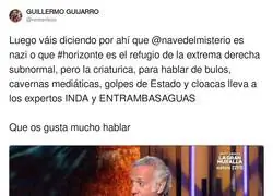 Iker Jim&eacute;nez muestra una vez m&aacute;s la patita ultraderecha en su programa Horizonte con estos invitados