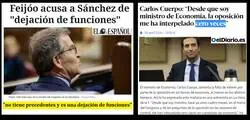 Que habla Feij&oacute;o de dejaci&oacute;n de funciones