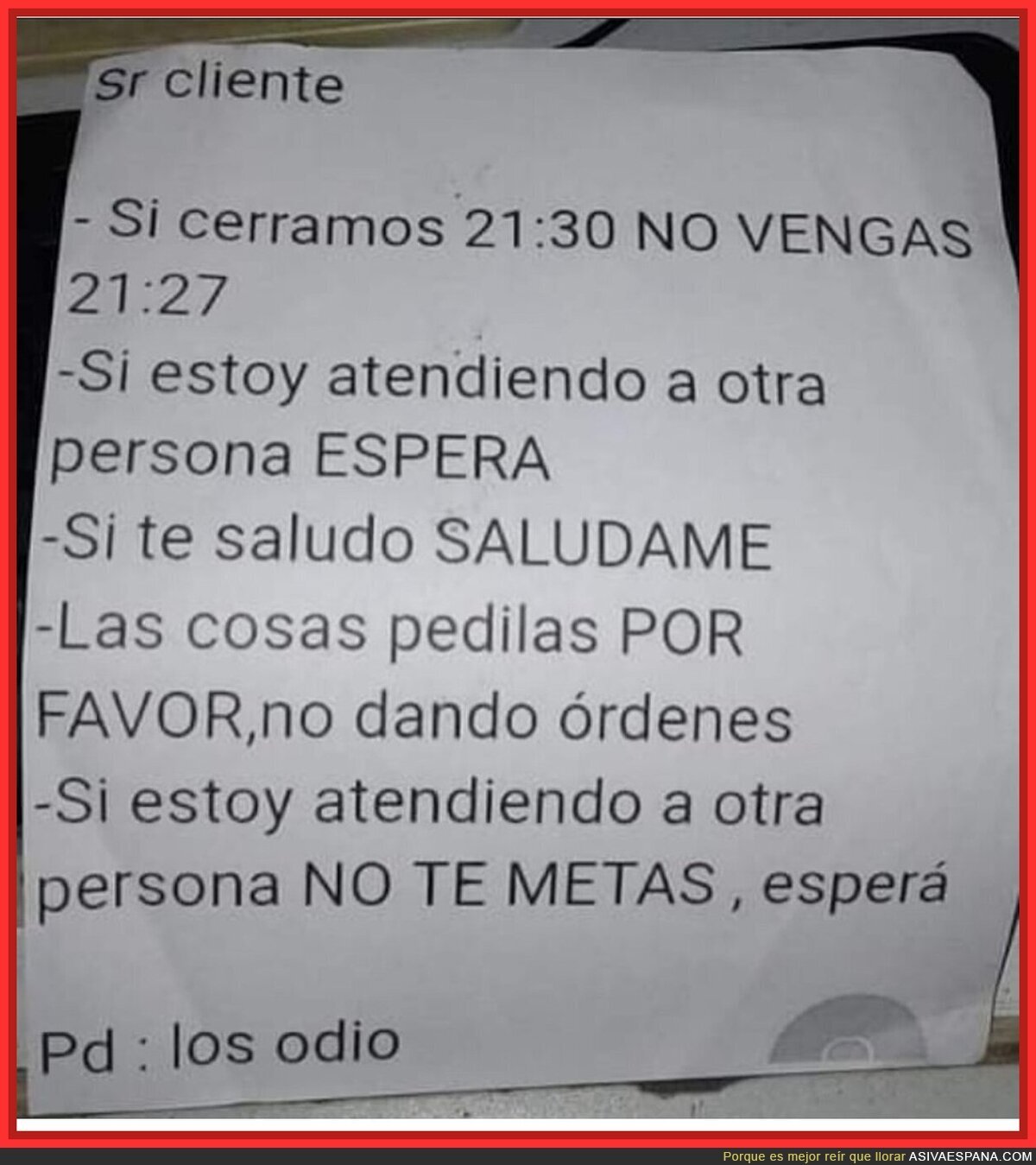Pequeño recordatorio