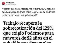 Yolanda D&iacute;az da la raz&oacute;n a Podemos