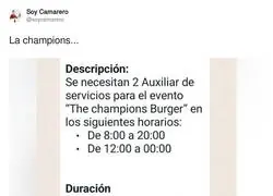 La Champions de los trabajos