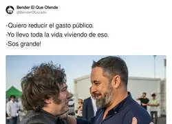 La buena sinton&iacute;a entre Milei y Santiago Abascal