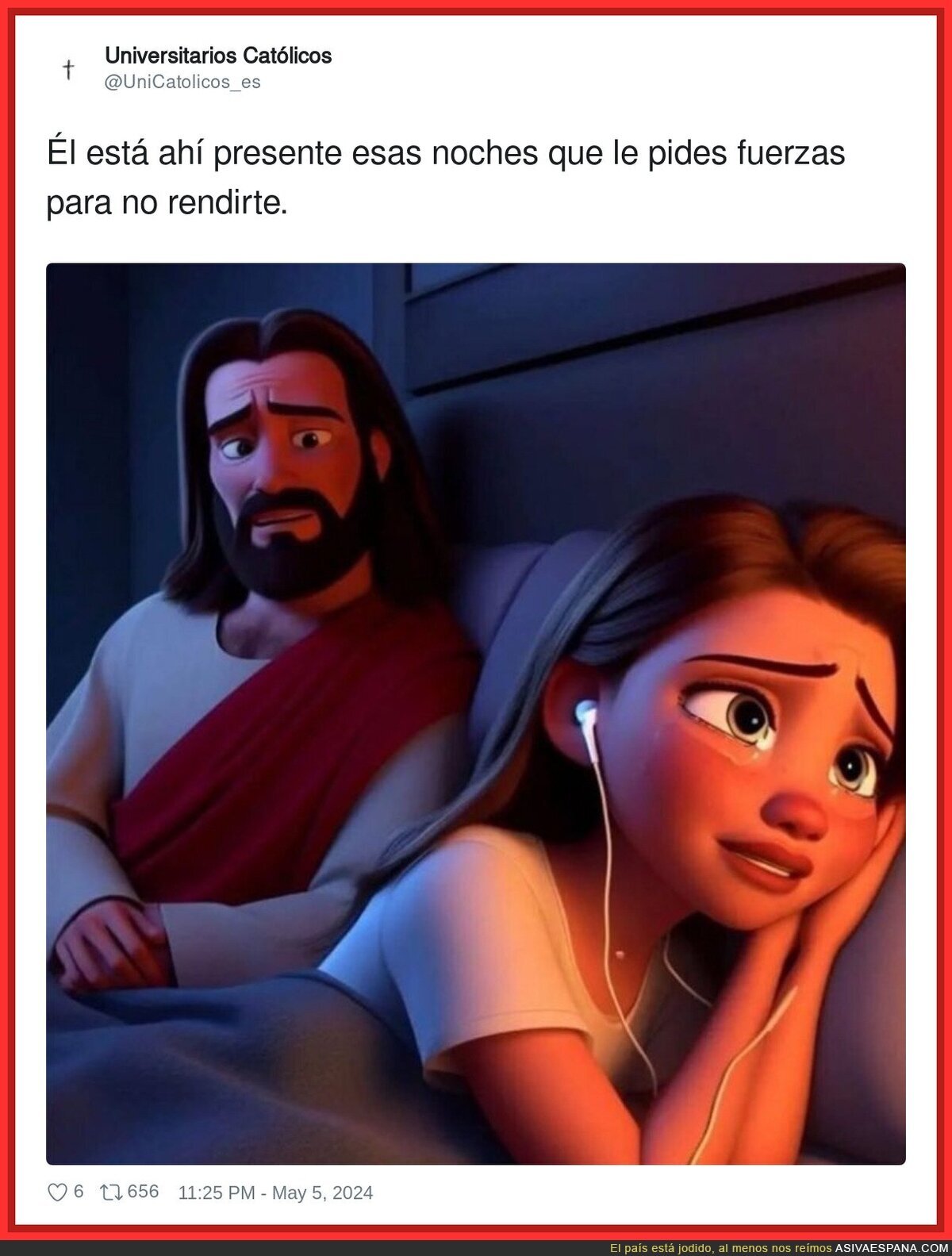 La polémica publicación de "Universitarios Católicos" sobre Jesucristo