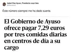 Un n&uacute;mero que gusta a Ayuso