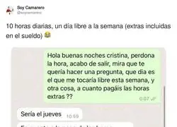 Las horas extras ya incluidas en un salario de 1400&euro;