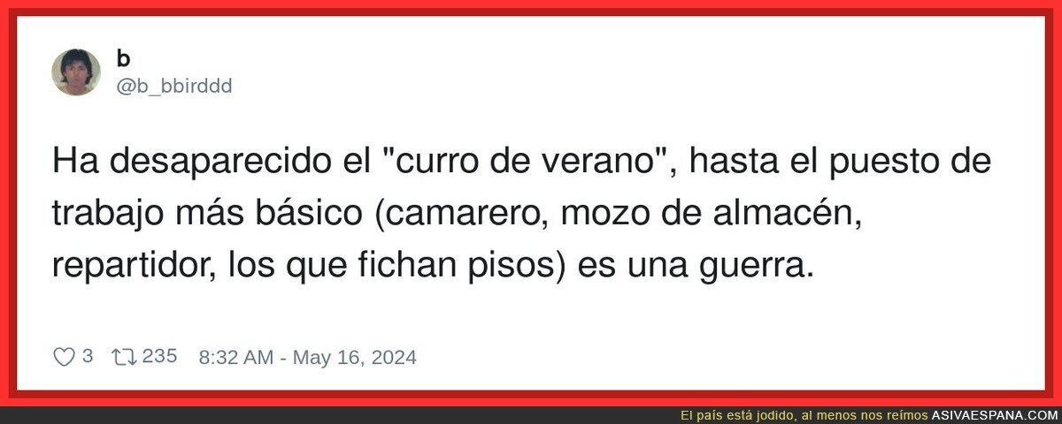 El problema que tenemos actualmente con el trabajo