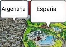 Argentina frente a Espa&ntilde;a