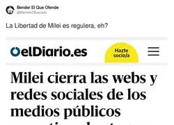 Regul&iacute;n la libertad de Milei