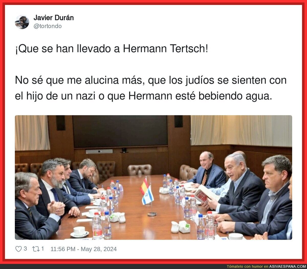 Una imagen insólita de Hermann Tertsch