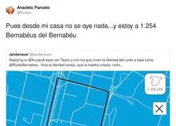 El punto perfecto para no escuchar nada del Bernab&eacute;u