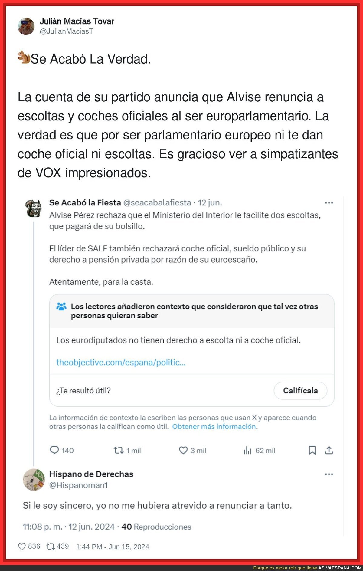 El nivel de la ultraderecha es increíble