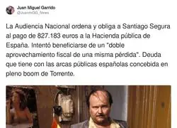 Santiago Segura tambi&eacute;n se ve salpicado por Hacienda