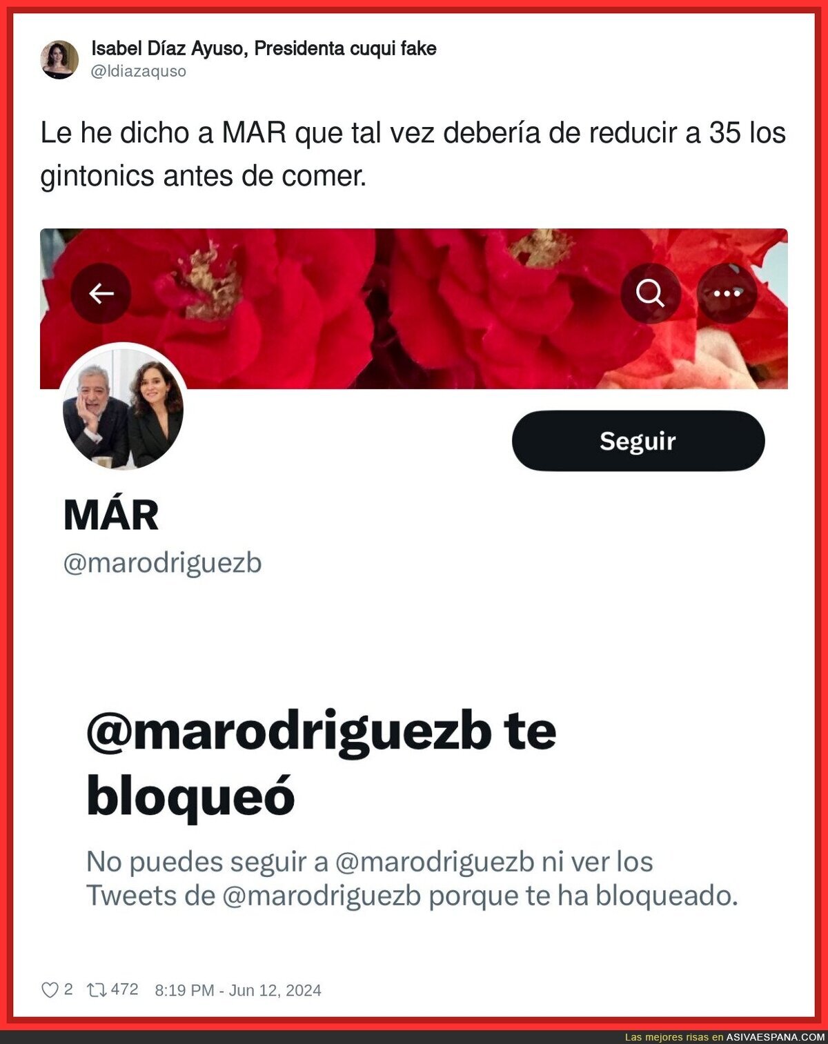 MAR se ha enfadado con la parodia de su jefa