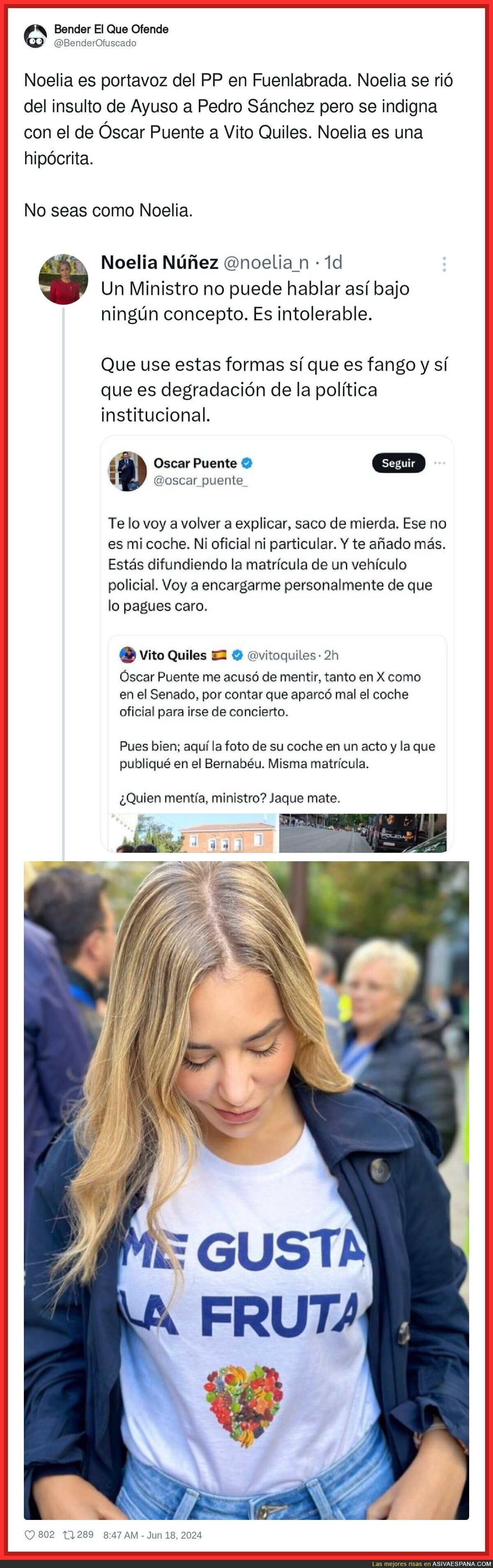 A Noelia ya no le hace tanta gracia el asunto