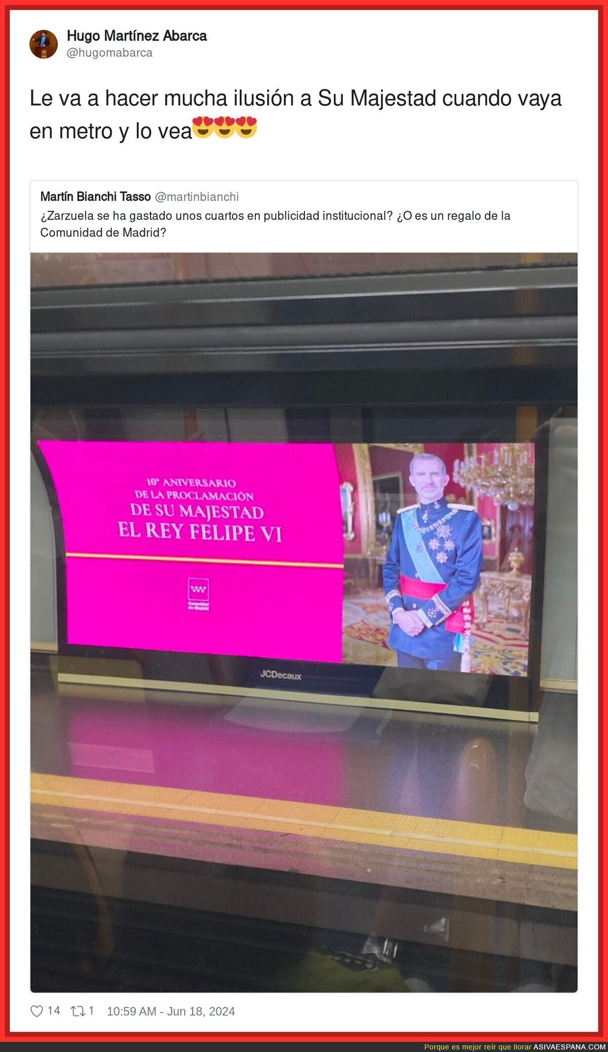 La persona que más usa el metro en Madrid