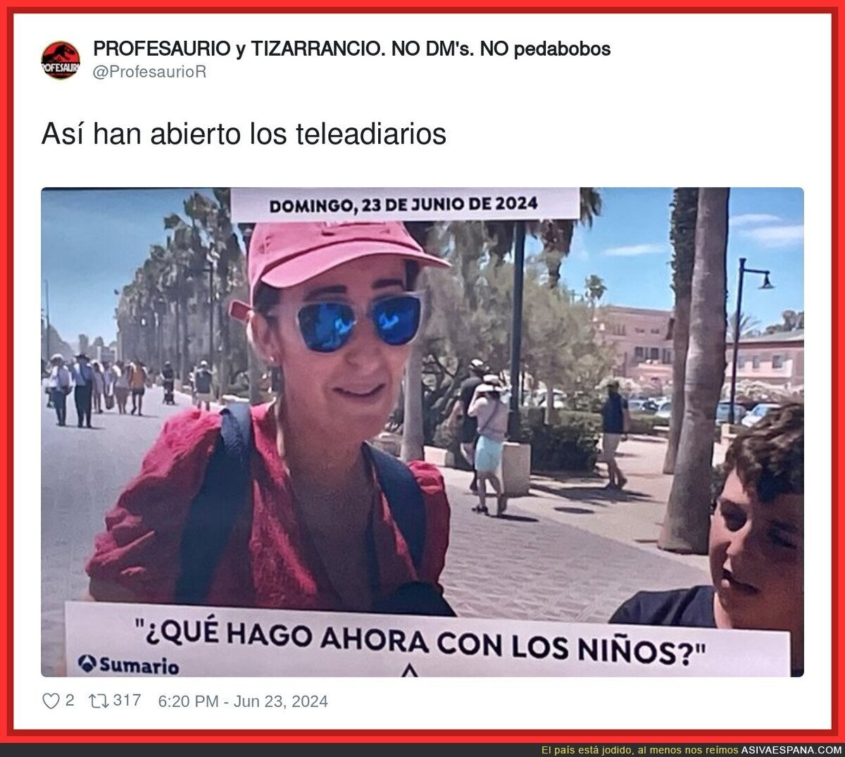 ¿Cuidar a tus hijos que para eso son tuyos y decidiste tenerlos?