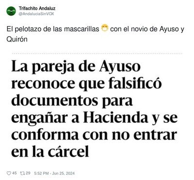 Y así es como el novio de Ayuso se ríe de la gente y de las instituciones