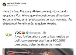 A Abascal ya no le gusta Alvise P&eacute;rez