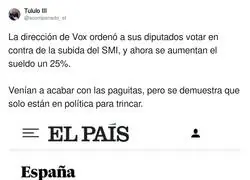 La l&oacute;gica de VOX con los sueldos
