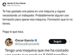 Un trabajador siempre ser&aacute; necesario por mucha m&aacute;quina que compres