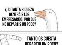 Cuando hay ganancias una empresa nunca reparte