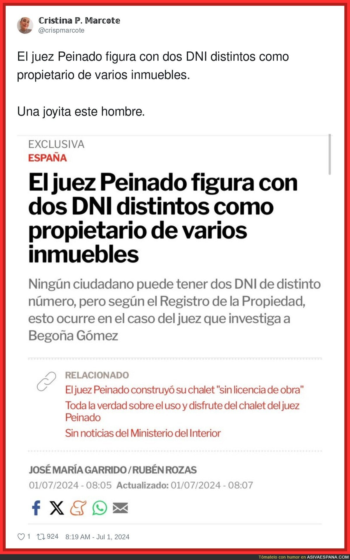 Una joya el juez Peinado