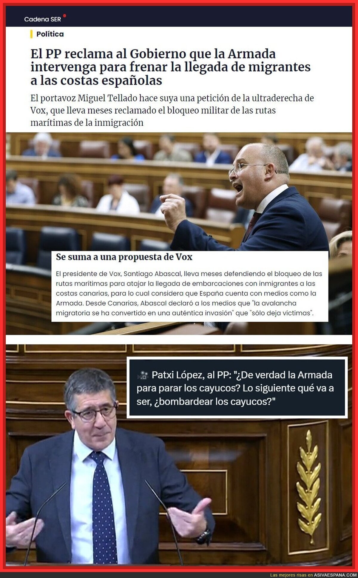 La Armada contra los cayucos: El PP cada vez m&aacute;s VOXificado