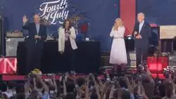 Kamala Harris: &ldquo;&iexcl;Damos las gracias a nuestro comandante supremo, el vicepresidente... el presidente!&rdquo;

Biden: &ldquo;&iexcl;Ho, ho, ho! &iexcl;Feliz D&iacute;a de la Independencia!&rdquo;