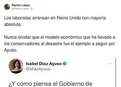 El ejemplo a seguir de Ayuso era Reino Unido