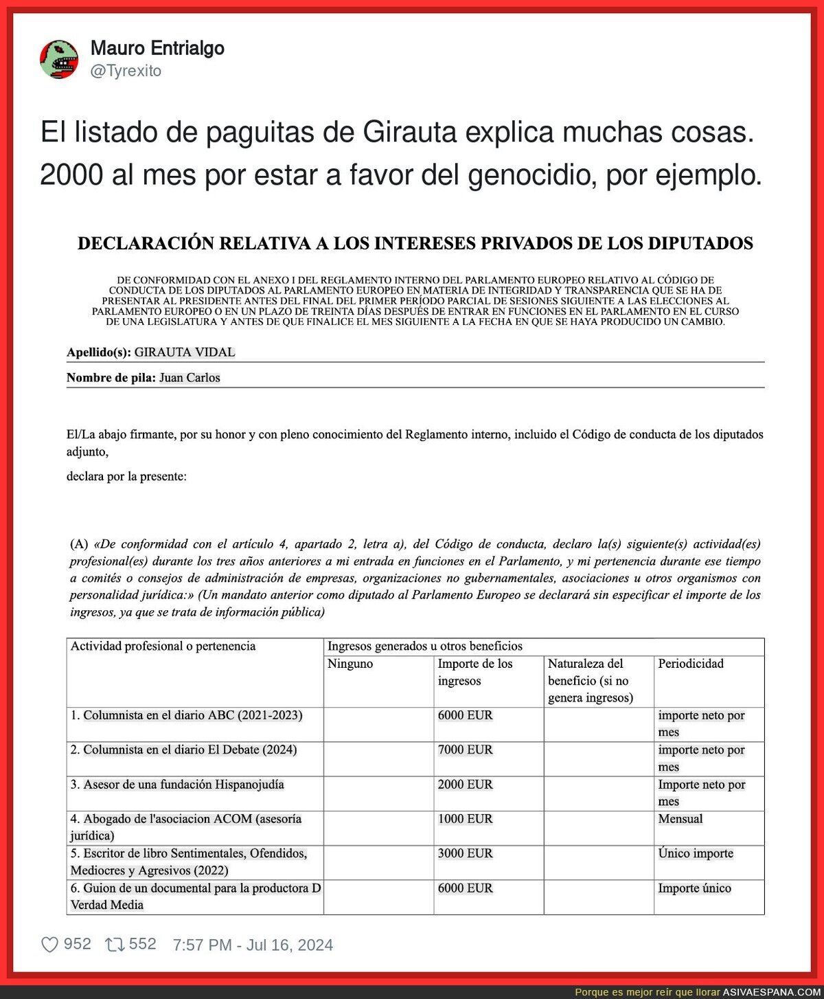 Salen a la luz las paguitas de Juan Carlos Girauta