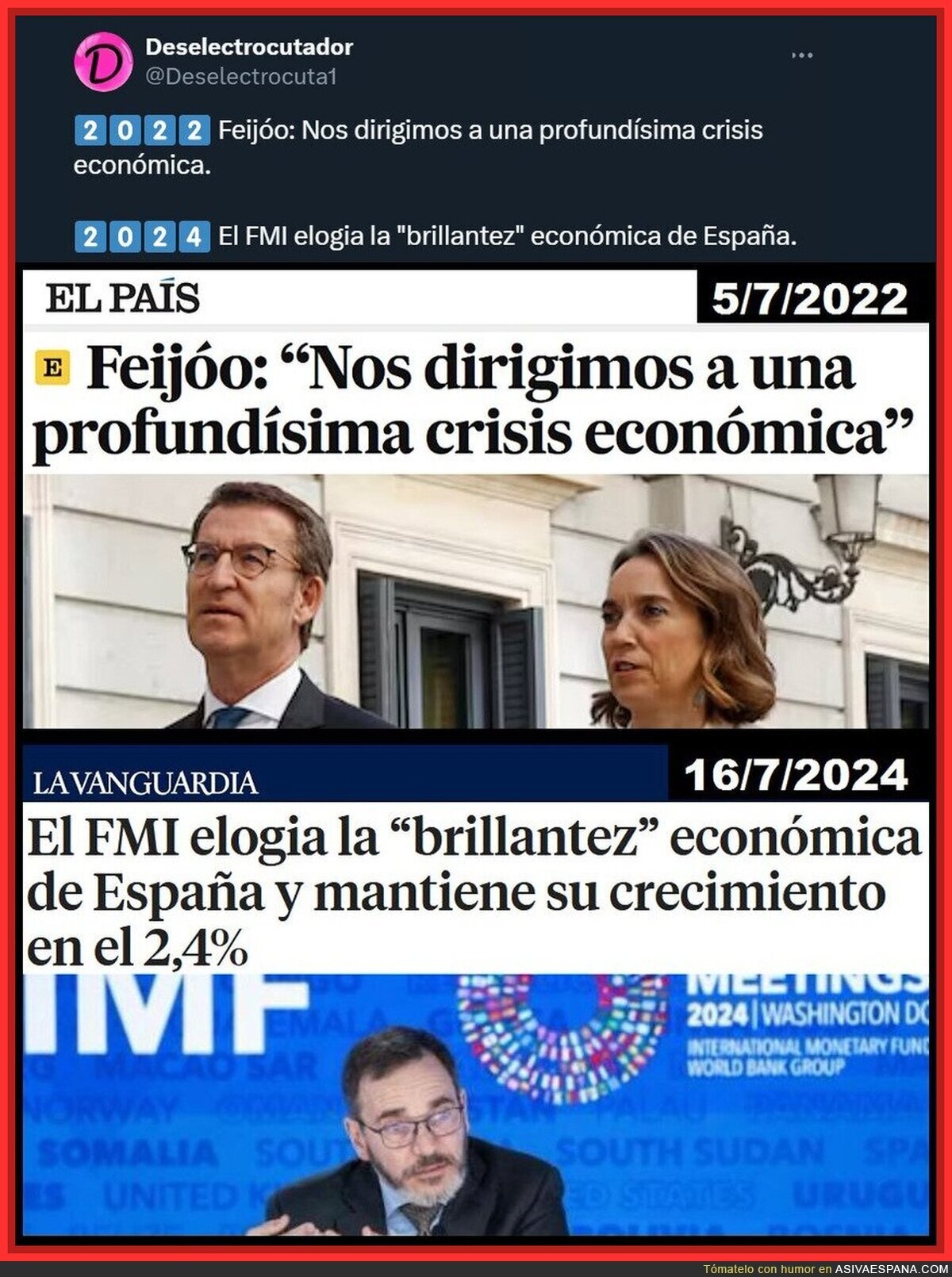 "No soy Nostradamus porque no quiero".  Feij&oacute;o