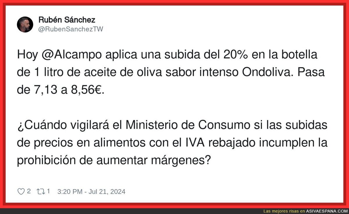Los supermercados se están riendo de la gente