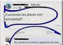 Situaci&oacute;n extra&ntilde;a en la playa