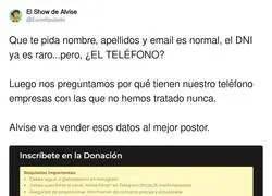 La cantidad de datos que pide Alvise P&eacute;rez para conseguir su sueldo