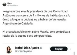Ayuso est&aacute; preocupada de todo menos de Madrid
