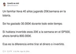 El gran despilfarro de jugar a la loter&iacute;a