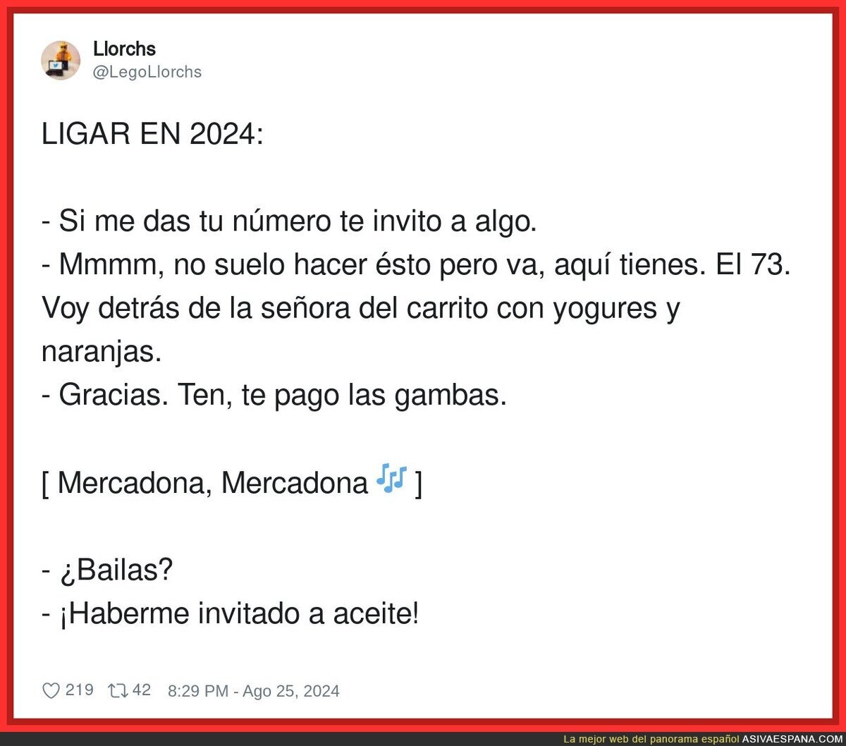 La hora de ligar en el Mercadona