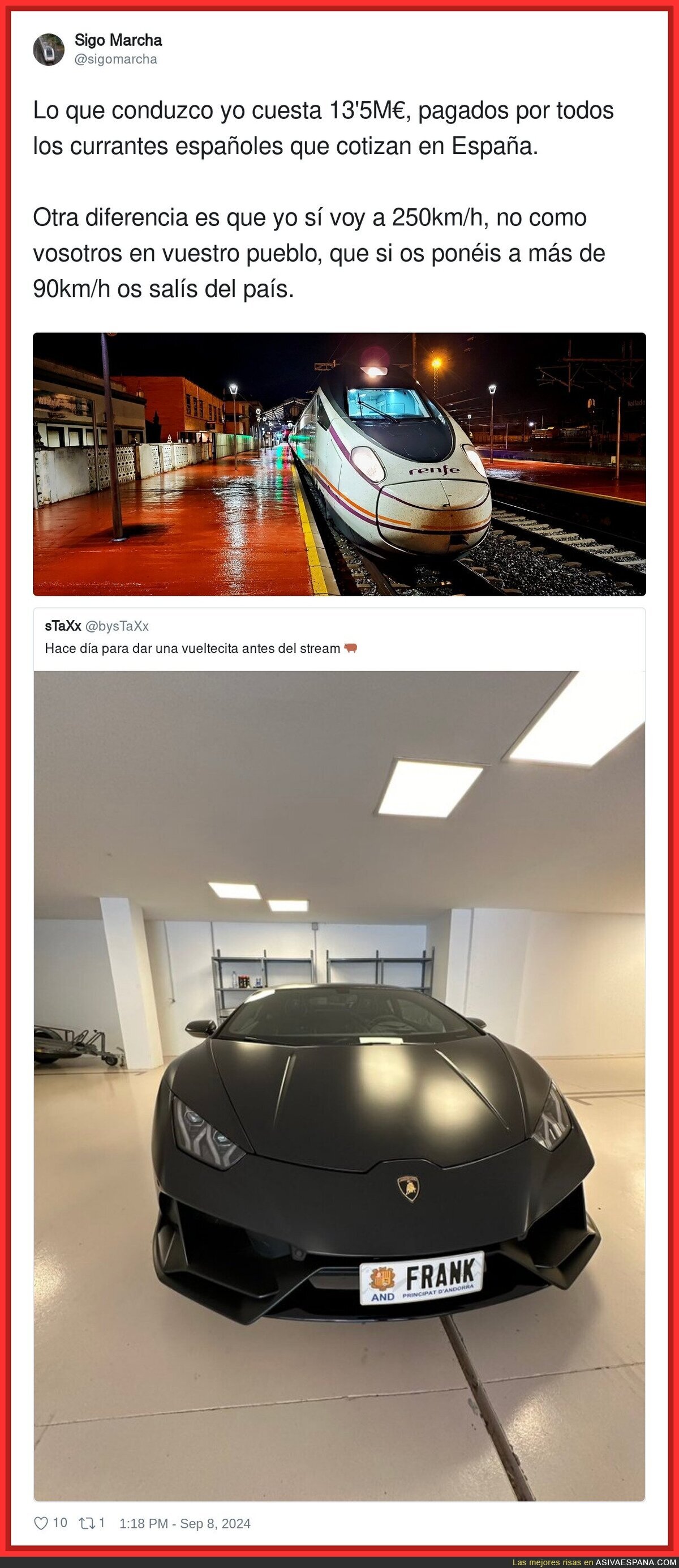 El gran revés a este youtuber de un maquinista de RENFE