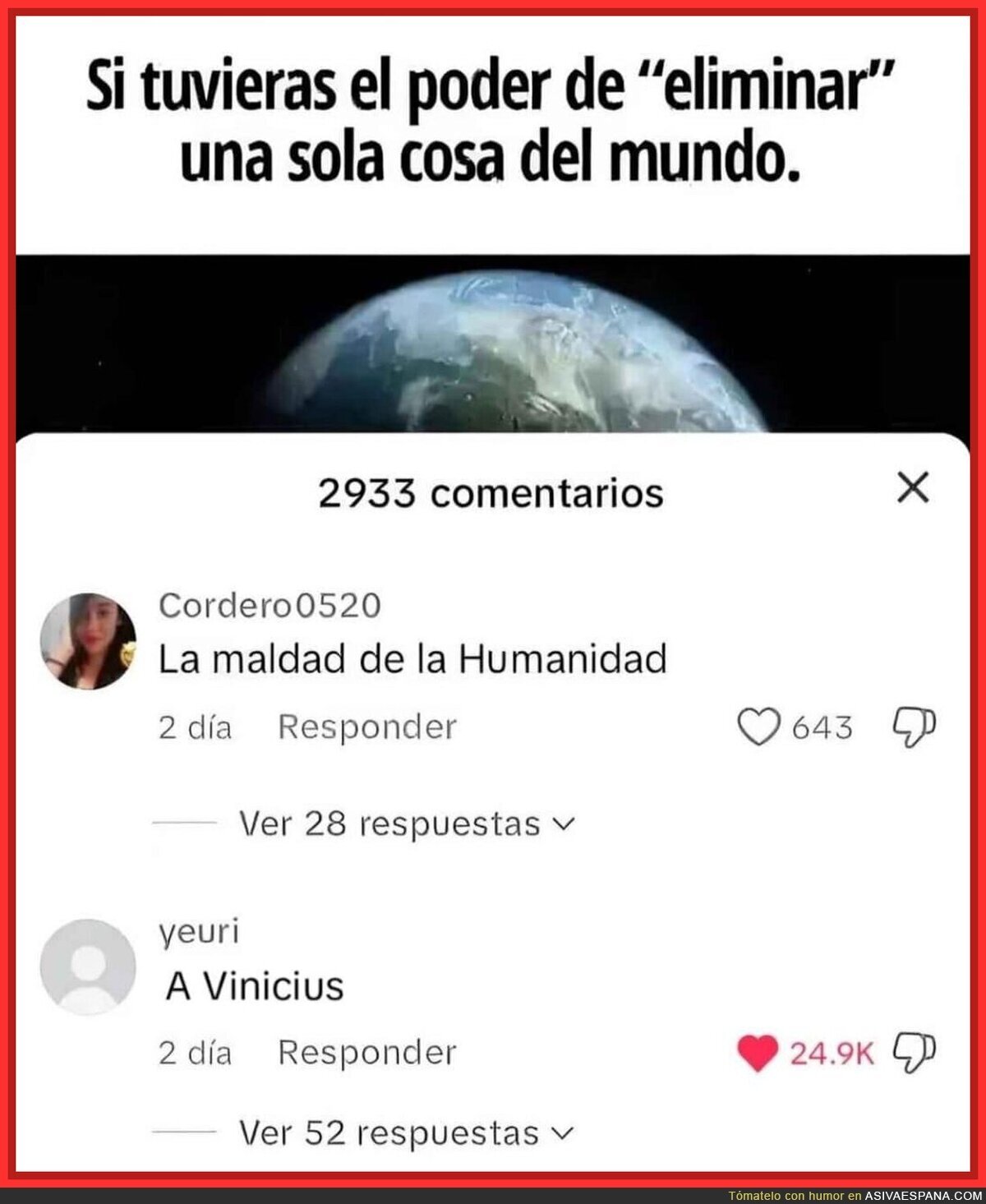 Lo menos importante para eliminar