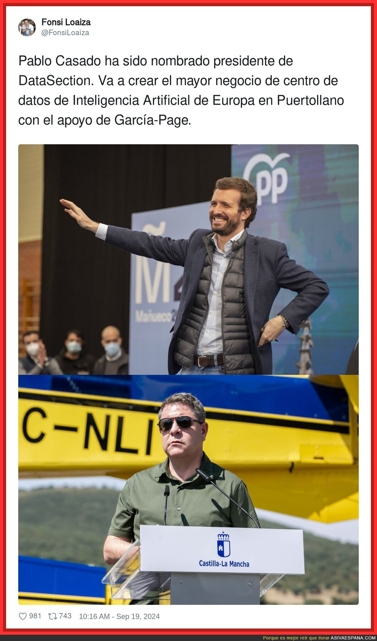 Pablo Casado ha sido nombrado presidente de DataSection