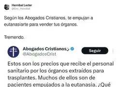 Los de Abogados Cristianos no tienen escr&uacute;pulos