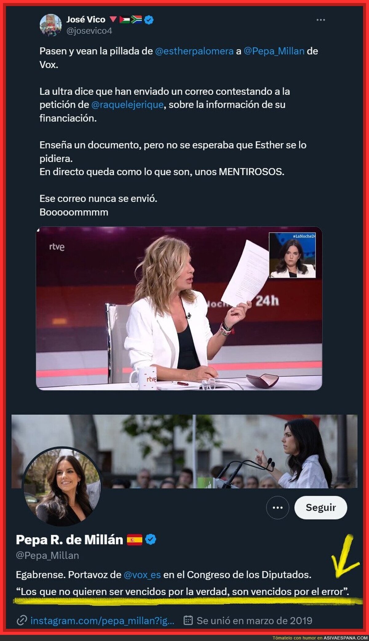 Vencida por el error