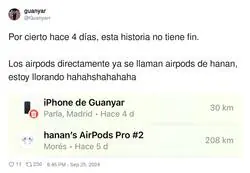 Cuando tus airpods llegan a Jovenlandia