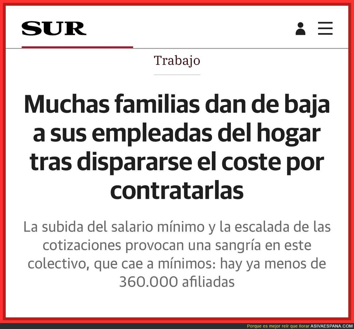 Pobres, que los pijos van a tener que lavarse su propia ropa y recoger su propia mierda