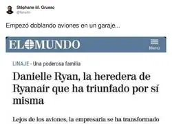 Empez&oacute; doblando aviones en un garaje...