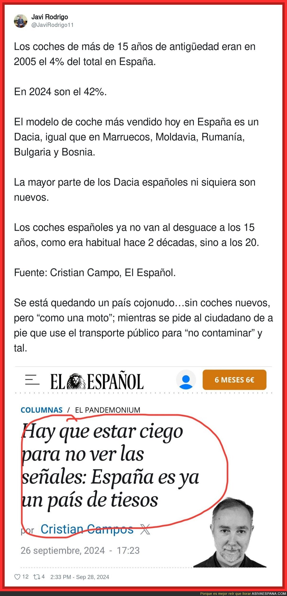 Pero tranquilos, vamos bien