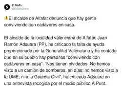 Terrible lo que se est&aacute; viviendo en Alfafar